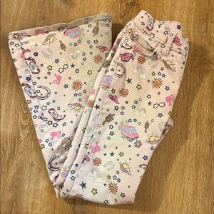 Wrangler Barbie Jeans Girls 12 Regular Pink Wide Leg Western Cowgirl Adjustable